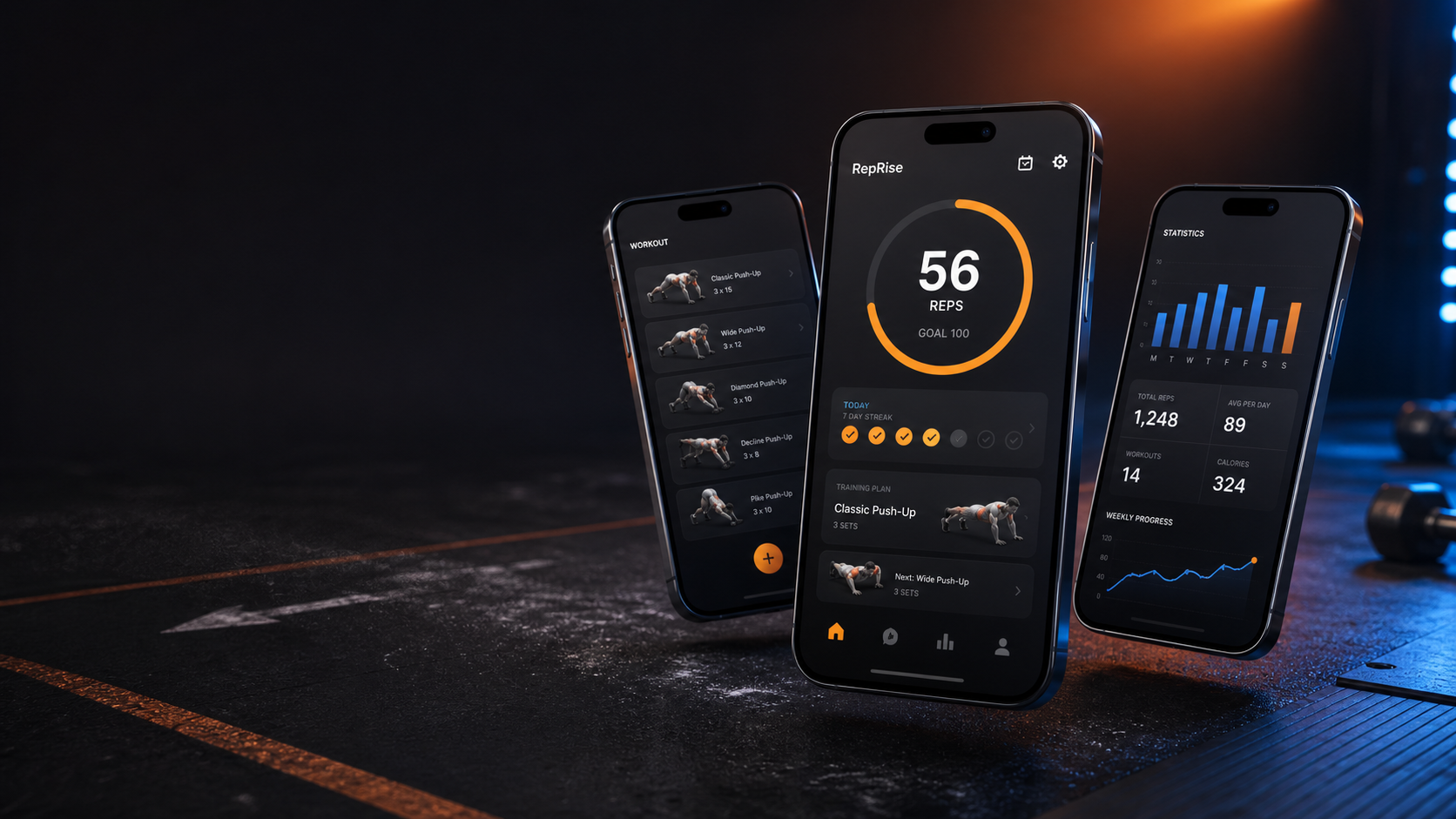 RepRise app interface preview